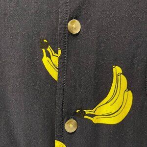Goodfellow and Co. Banana Print Short Sleeve Button Down XL